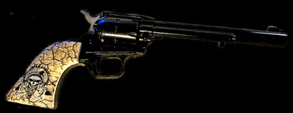 *Heritage Arms Rough Rider 6 & 9 Shot Grips (.22 &.22 Mag) UV / HD Printed Warrior Chief Skull Image on ABS Grips