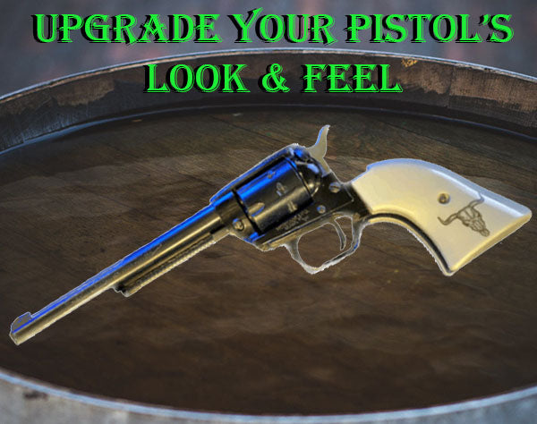 *Heritage Arms Rough Rider 6 & 9 Shot Grips (.22 &.22 Mag) UV / HD Printed Longhorn Skull Image on ABS Grips