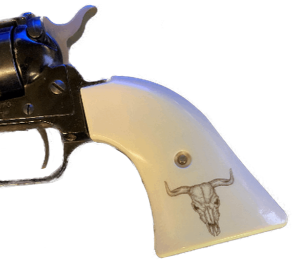 *Heritage Arms Rough Rider 6 & 9 Shot Grips (.22 &.22 Mag) UV / HD Printed Longhorn Skull Image on ABS Grips