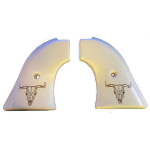 *Heritage Arms Rough Rider 6 & 9 Shot Grips (.22 &.22 Mag) UV / HD Printed Longhorn Skull Image on ABS Grips