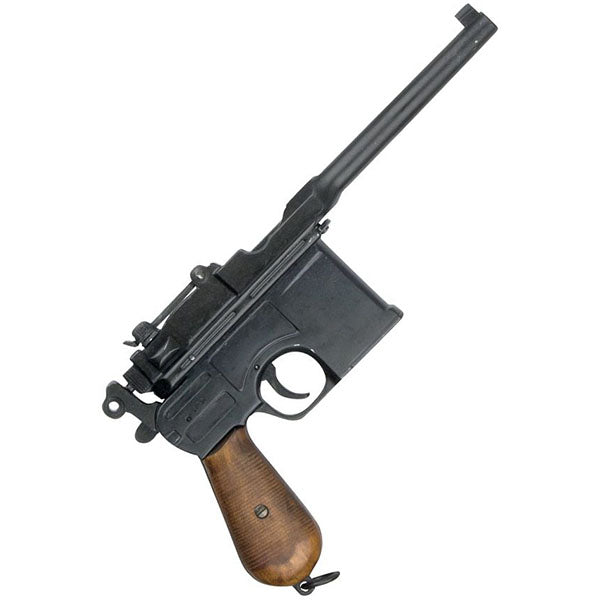 Non-Firing Inert 1896  Mauser Pistol Broom Handle Replica Wood Grips 12.63"  2.5 Pounds - Decoration