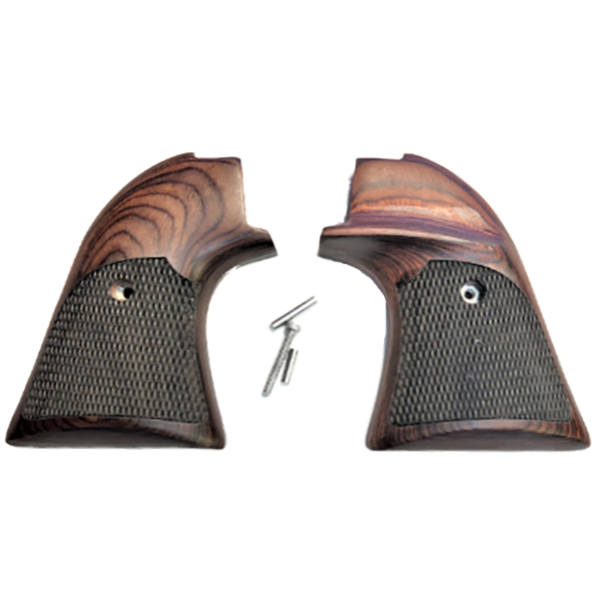 ***Heritage Arms Rough Rider 6 & 9 Shot Grips Checkered Rosewood Oversized Target Grips