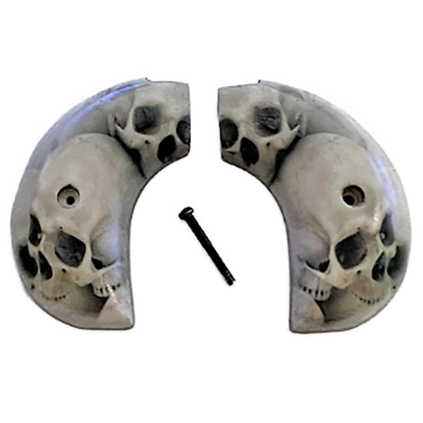 Heritage Arms Rough Rider * 6 & 9 Shot Grips (.22 &.22 Mag) - Birdshead - UV/HD printed "Death Valley" Skulls Printed on Acrylic Grips - Fits Birdshead Model Only