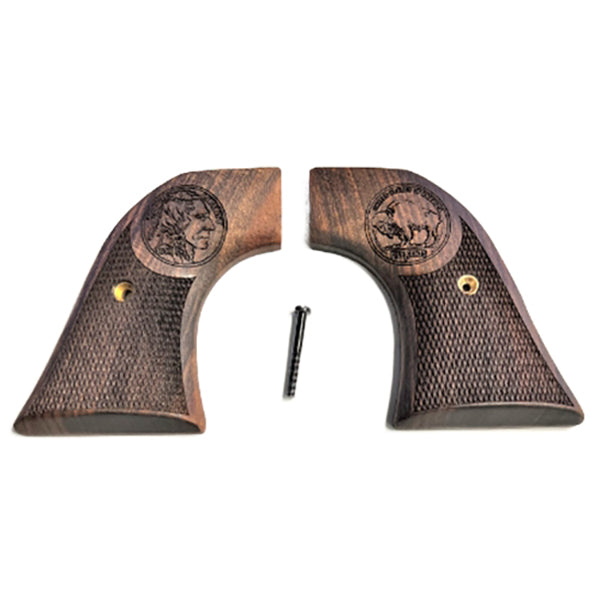 Ruger - Wrangler Model - Unfinished Walnut Checkered & Carved Buffalo Nickel