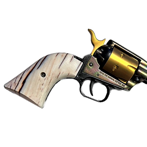 *Heritage Arms Rough Rider 6 & 9 Shot Grips (.22 &.22 Mag) UV / HD Printed Ivory Tusk Image on ABS Grips