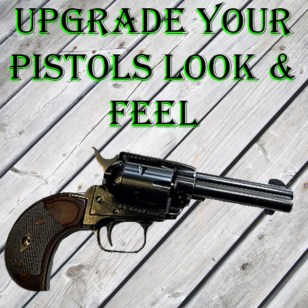 Heritage Arms Rough Rider * 6 & 9 Shot Grips (.22 &.22 Mag) - Birdshead -  Gentlemen Rosewood checkered engraved grips - Fits Birdshead Model Only