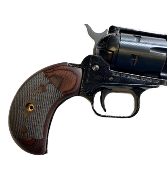 Heritage Arms Rough Rider * 6 & 9 Shot Grips (.22 &.22 Mag) - Birdshead -  Gentlemen Rosewood checkered engraved grips - Fits Birdshead Model Only