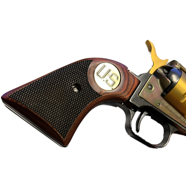 **Heritage Arms Rough Rider 6 & 9 Shot Grips (.22 &.22 Mag) Rosewood Checkered with U.S  Medallion