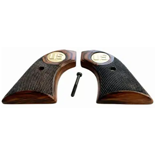 **Heritage Arms Rough Rider 6 & 9 Shot Grips (.22 &.22 Mag) Rosewood Checkered with U.S  Medallion