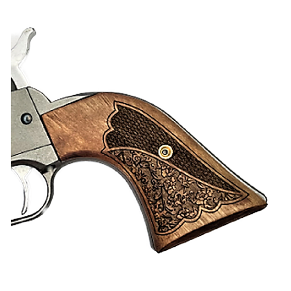 Ruger - Wrangler Model - Checkered & Carved Oak Leaf Scrollwork Rosewood Grips