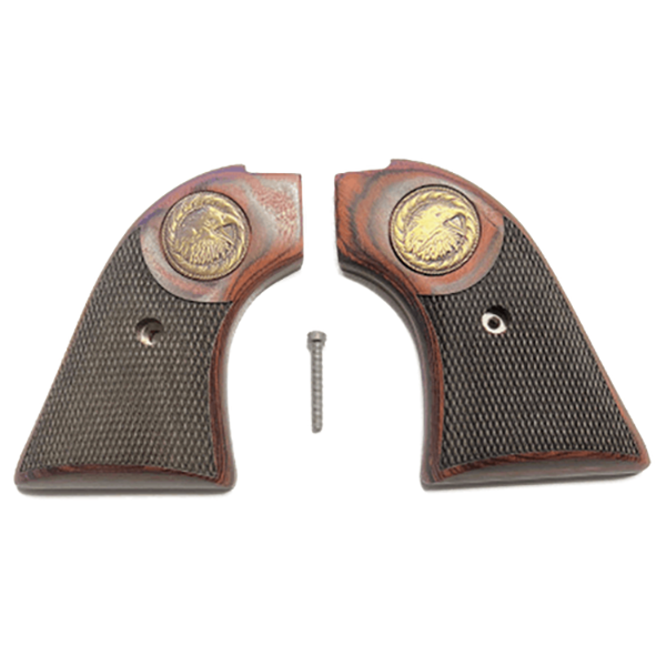 **Heritage Arms Rough Rider 6 & 9 Shot Grips (.22 &.22 Mag) Rosewood Checkered with Eagle Medallion