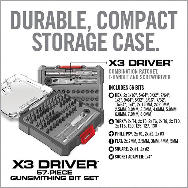X3 Driver 57-Piece Bit Set - Real Avid