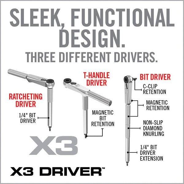 X3 Driver 57-Piece Bit Set - Real Avid