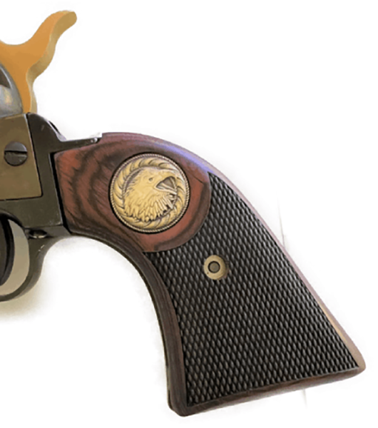 **Heritage Arms Rough Rider 6 & 9 Shot Grips (.22 &.22 Mag) Rosewood Checkered with Eagle Medallion