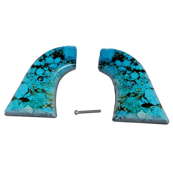 Ruger - Wrangler Model - Flag - UV/HD Printed Turquoise Image on solid ABS Grips