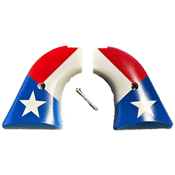 *Heritage Arms Rough Rider 6 & 9 Shot Grips (.22 &.22 Mag) UV / HD Printed Texas Flag Houston Image on ABS Grips