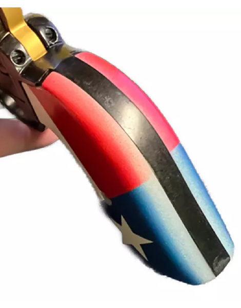 *Heritage Arms Rough Rider 6 & 9 Shot Grips (.22 &.22 Mag) UV / HD Printed Texas Flag Houston Image on ABS Grips