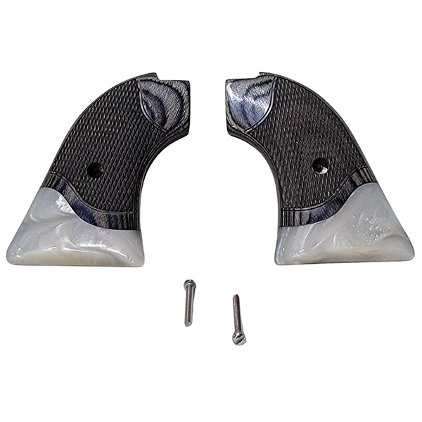 **Heritage Arms Rough Rider 6 & 9 Shot Grips (.22 &.22 Mag) Rosewood Black Checkered with Acrylic Mother of Pearl Accent