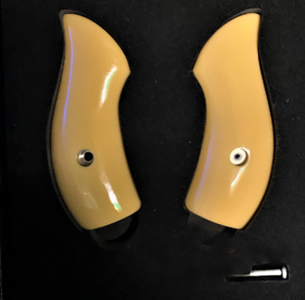 S&W J Frame Round Butt Acrylic Faux Ivory Grips