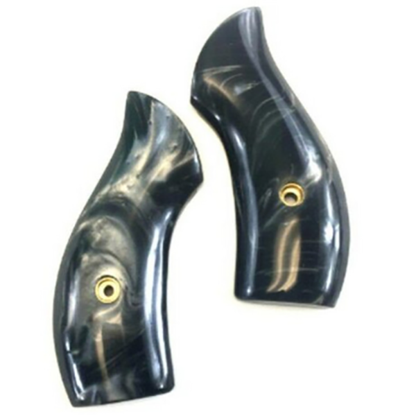S&W J Frame Round Butt Acrylic Faux Black Pearl Grips