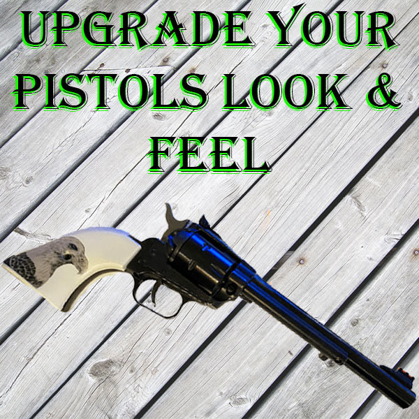 *Heritage Arms Rough Rider 6 & 9 Shot Grips (.22 &.22 Mag) UV / HD Printed Faux Scrimshaw Eagle Image on ABS Grips