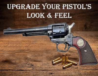 **Heritage Arms Rough Rider 6 & 9 Shot Grips (.22 &.22 Mag) Rosewood Checkered with Buffalo Nickel - Real