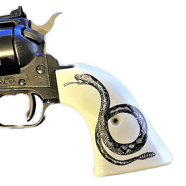 *Heritage Arms Rough Rider 6 & 9 Shot Grips (.22 &.22 Mag) UV / HD Printed Coiled Rattle Snake  Image on Acrylic Grips