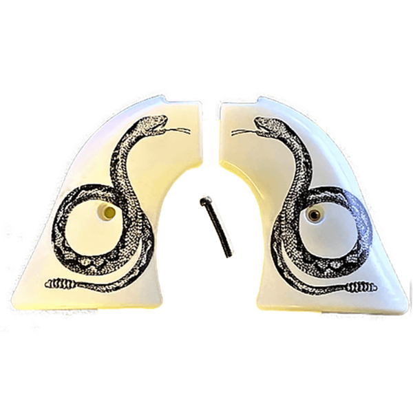 *Heritage Arms Rough Rider 6 & 9 Shot Grips (.22 &.22 Mag) UV / HD Printed Coiled Rattle Snake  Image on Acrylic Grips