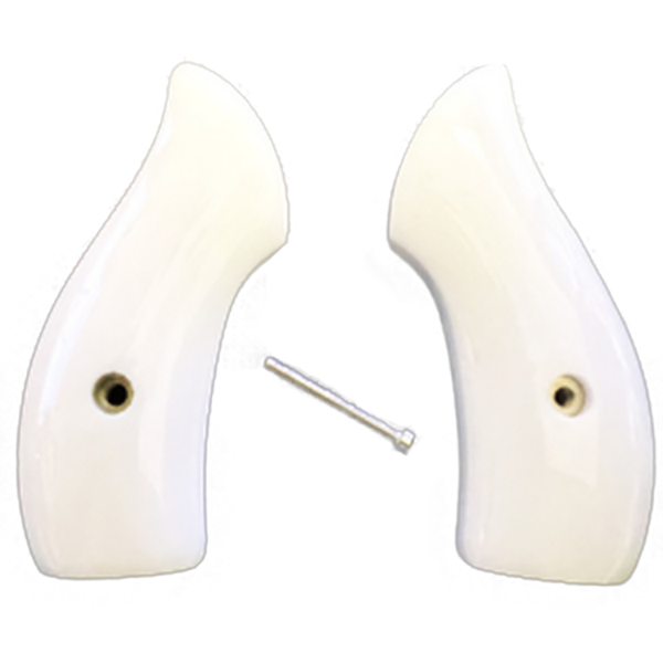 S&W J Frame Round Butt Acrylic Faux White Pearl Grips