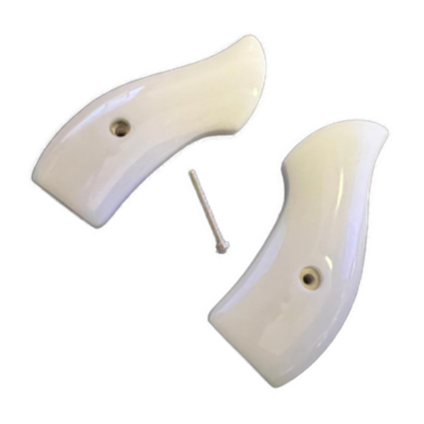 S&W J Frame Round Butt Acrylic Faux White Pearl Grips
