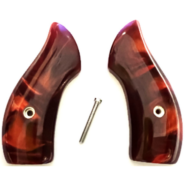 S&W J Frame Round Butt Acrylic Faux Red Pearl Grips