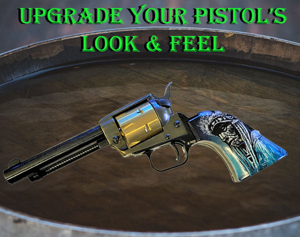 *Heritage Arms Rough Rider 6 & 9 Shot Grips (.22 &.22 Mag) UV / HD Printed Sioux Chief Image on ABS Grips