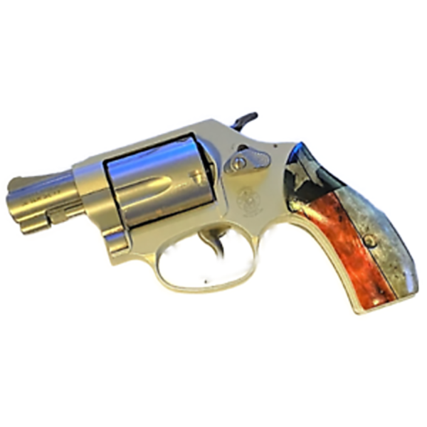 S&W J Frame Round Butt UV/HD Printed Image of Texas Flag Rustic Grips