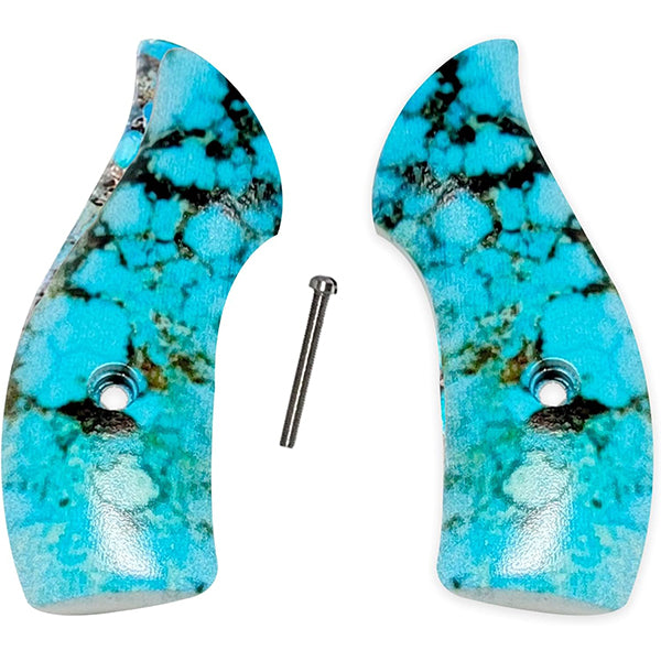 S&W J Frame Round Butt UV/HD Printed Image of Turquoise Grips