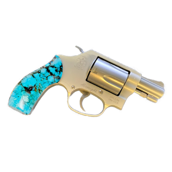 S&W J Frame Round Butt UV/HD Printed Image of Turquoise Grips