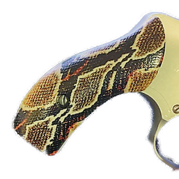 S&W J Frame Round Butt UV/HD Printed Image of Rustic Rattle Snake Grips