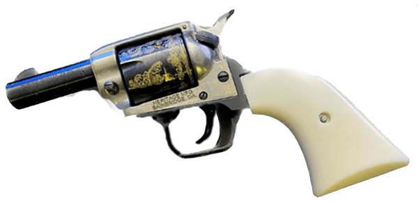 *Heritage Arms Rough Rider * 6 & 9 Shot Grips (.22 &.22 Mag) - Acrylic Faux White Ivory "Gambler" Grips
