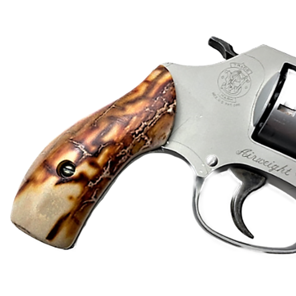 S&W J Frame Round Butt UV/HD Printed Image of Mammoth Tusk Grips