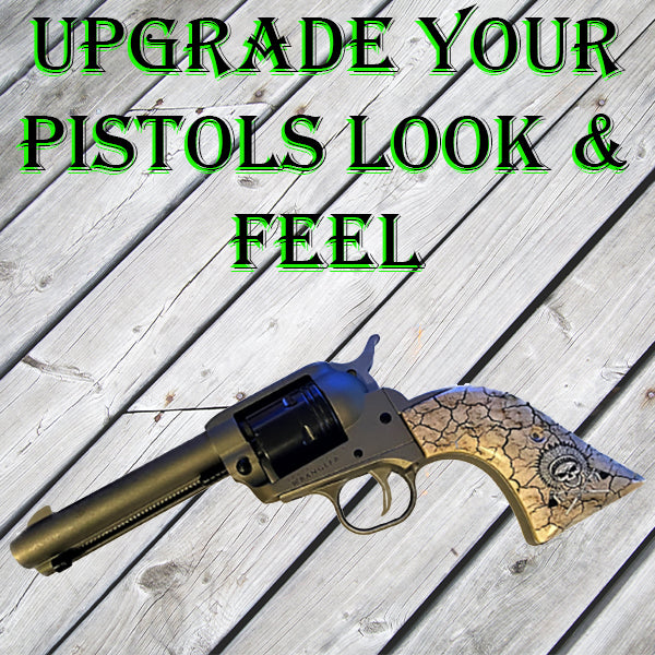 Ruger - Wrangler Model - Flag - UV/HD Printed Warrior Chief Skull Image on solid ABS Grips