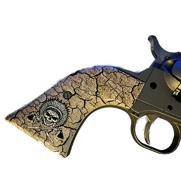 Ruger - Wrangler Model - Flag - UV/HD Printed Warrior Chief Skull Image on solid ABS Grips