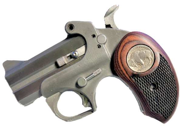 *Bond Arms Derringer XL Grips Laminated Rosewood with Buffalo Nickel- XL - WoodWorld of Texas