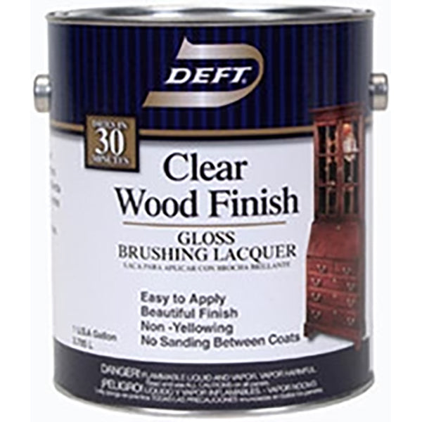 Deft Clear Wood Brush-on Lacquer - Quart - Gloss