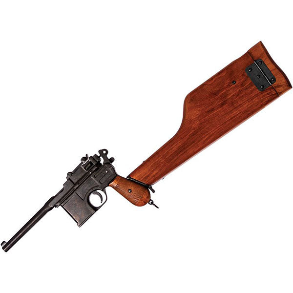 Non-Firing Inert 1896 C96 Mauser Pistol Broom Handle Replica 12.63"  4.00 Pounds - Decoration