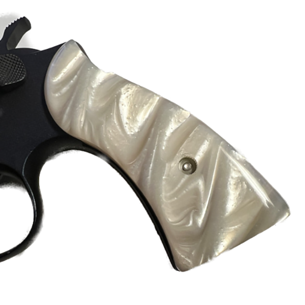 S&W K Frame Square Butt Acrylic Faux Mother of Pearl Grips