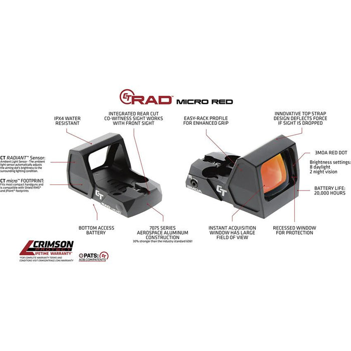 CT-RAD Micro Sight Red- CMT101800   - Crimson Trace