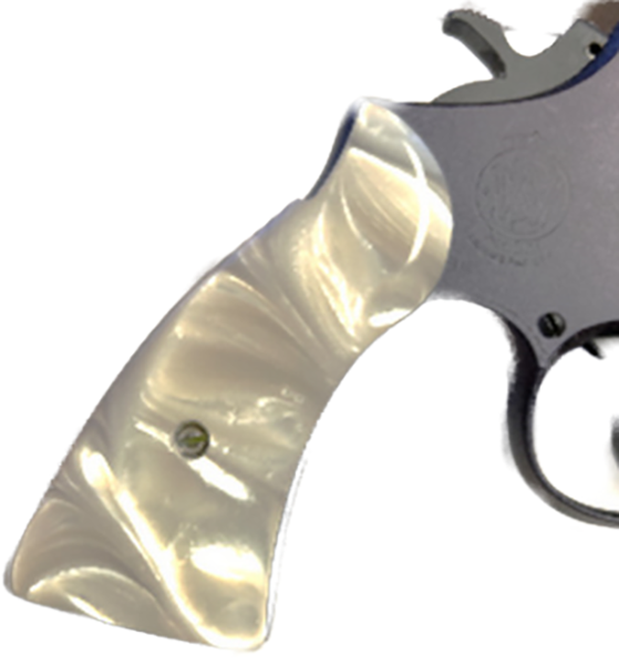 S&W K Frame Square Butt Acrylic Faux Mother of Pearl Grips