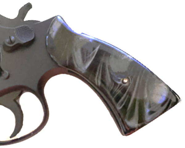S&W K Frame Square Butt Acrylic Faux Black Pearl Grips