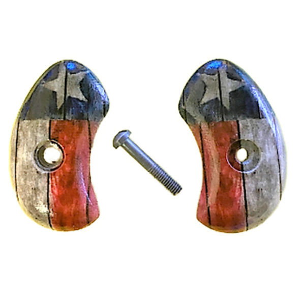 North American Arms .22 Short & .22 LR Gun Grip UV/HD printed Image of Rustic Texas Flag