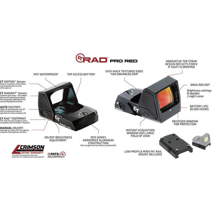 CT-RAD Pro Sight Red- CMT101940   - Crimson Trace