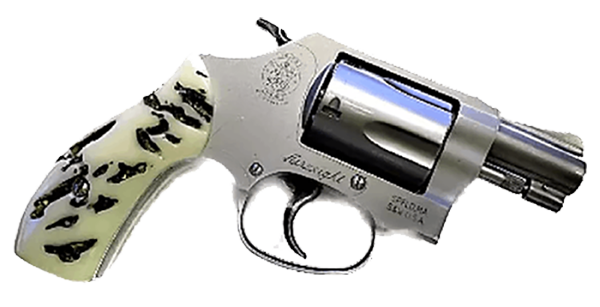 S&W J Frame Round Butt Resin Faux Elk Stag Grips